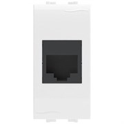 BRAVA Розетка компьютерная RJ45 (разъем PcNet) 1 модуль категория 5е белая 76654B DKC 76654B