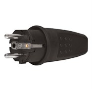 Вилка UNIVersal прямая c/з каучук 16a 250В IP44 (еврослот) 602227