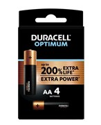 Батарейки Duracell Optimum LR06 АА пальчиковые 4PCS (блистер 4шт) 5000394137486