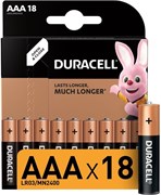 Батарейки Duracell Basic LR03 ААА мизинчиковые 18BL (блистер 18шт) 5000394107557