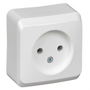Розетка откр. уст. без з/к 16А/250В бел. ЭТЮД PA16-001B