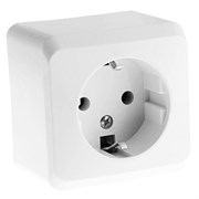Розетка откр. уст. с з/к 16А/250В  бел. ЭТЮД PA16-003B
