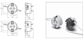 Патрон 31925  см 42222   VS   G12 T220 керамика+провода 1.0x300 107060