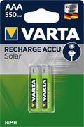 Аккумулятор VARTA Recharge Accu Solar LR03/HR03 ААА R2U 550mAh BL2 (блистер 2шт) 4008496808083