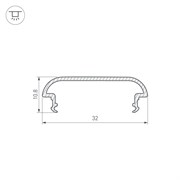 Профиль-верх TOP-WIDE-H11-C-2000 (arlight, Алюминий) 016982