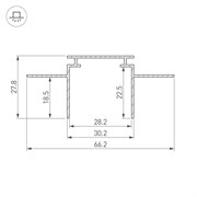Профиль-держатель TEK-PLS-GH16-2000 (arlight, Алюминий) 019861