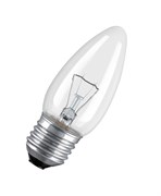 Свеча GE   40C1/CL/E27  230V  -  прозрачная лампа 74396