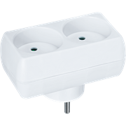 Разветвитель Navigator 94 671 NAD-L-2X-C-WH 2 гн. б/з 94671