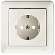 W59 РОЗЕТКА с заземлением со шторками. 16А. в сборе. БЕЛЫЙ RS16-152-18