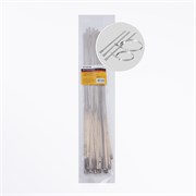 Хомут электромонтажный STEKKER SSCT46-400, одноразовый, серый, материал - сталь, размер 5*400мм, мак 32798