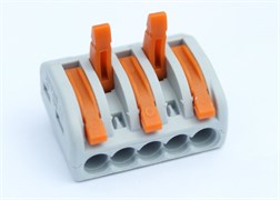 FJ-405 5х0,08-4/2,5 мм2, аналог WAGO - клемма универсальная строительно-монтажная FJ-405