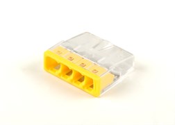 Клемма пружинная компактная STEKKER LD2273-204, 4-проводная 0,5-2,5мм, 450В, 24A, без пасты, материа 32414