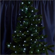 Гирлянда линейная FERON CL34, 100LED, 5000К (белый), с эффектом стробов, 10м+1,5м черный шнур, расст 32973