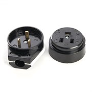 Вилка угловая с розеткой STEKKER PPG32-51-20, с заземлением, тип установки открытой установки. Для п 39017