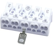 Клемма пружинная монтажная STEKKER LD294-5105 , 5-проводная 0,5-2,5мм, 450В, 16А, без пасты, материа 32959