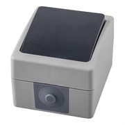 Выключатель одноклавишный STEKKER PSW10-111-54, серия Велена тип установки - открытой установки, раз 32752