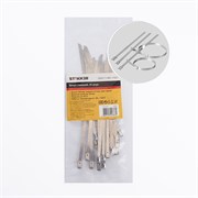 Хомут электромонтажный STEKKER SSCT46-150, одноразовый, серый, материал - сталь, размер 5*150мм, мак 32795