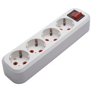 Розетка переносная STEKKER PST16-411-20 на 4 гнездо, с выключателем, с заземлением. Материал: полипр 39015