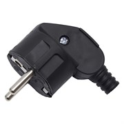 Вилка угловая STEKKER PPG16-41-202, с заземлением. Для проводов сечением 1мм2. Материал изделия плас 39138