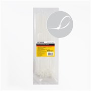 Хомут электромонтажный STEKKER NYCT47-400, одноразовый, белый, материал - нейлон , размер 4,7*400мм, 32791