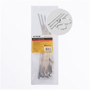 Хомут электромонтажный STEKKER SSCT46-200, одноразовый, серый, материал - сталь, размер 5*200мм, мак 32796