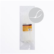 Хомут электромонтажный STEKKER NYCT25-200, одноразовый, белый, материал - нейлон , размер 2.5*200мм, 32775