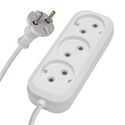 Удлинители STEKKER HM01-30-05, серия Home, цвет белый, длина 5 м, количество розеток 3, сталь, сечен 39211