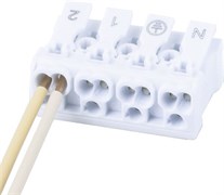 Клемма пружинная монтажная STEKKER LD294-4004, 4-проводная 0,5-2,5мм, 450В, 16А, без пасты, материал 32735