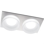 Светильник потолочный встраиваемый (ИВО) FERON DL2902, под лампу MR16 G5.3, хром, прямоугольник, 182 41141