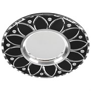 Светильник потолочный встраиваемый (ИВО) FERON GS-M389, под лампу MR16 G5.3, черный-хром, круг, 95*9 28951