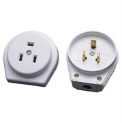 Вилка угловая с розеткой STEKKER PPG32-50-20, с заземлением, тип установки скрытый. Для проводов сеч 39016