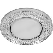 Светильник потолочный встраиваемый (ФВО) FERON DL4120, под лампу GX53 GX53, прозрачный хром, круг, 1 40516