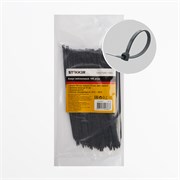 Хомут электромонтажный STEKKER NYCT25-150, одноразовый, черный, материал - нейлон , размер 2.5*150мм 32774