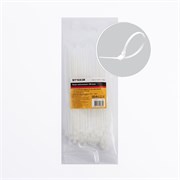 Хомут электромонтажный STEKKER NYCT25-150, одноразовый, белый, материал - нейлон , размер 2,5*150мм, 32773