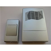 Е-113 серебр. Звонок беспроводной 1 мелодии 100м с кнопкой   TECHNOLIGHT E-113