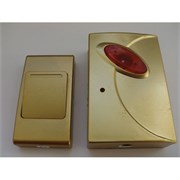 Е-118 свет. зол. Звонок беспроводной 3 мелодии 100м с кнопкой   TECHNOLIGHT E-118