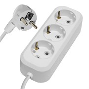 Удлинитель трехместный с/з 3x0,75, 2м, серия Home, HM01-31-02 (У10-002), белый 39213