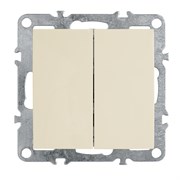 Выключатель 2-клавишный (механизм), серия Эрна, PSW10-9104-02, слоновая кость 39323