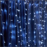 Гирлянда - занавес 230V 204 LED 2*1,5м, 5000K, IP44 , сетевой шнур 3м в комплекте, CL19 32329