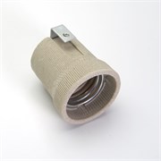 Патрон для ламп общего назначения FERON LH02 230V E27, керамика, цвет белый, 40*40*45мм 41035