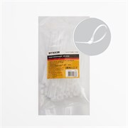 Хомут нейлоновый 2,5x100 мм, d пучка max 22 мм, нагрузка 8 кг, белый, NYCT25-100 (100шт в упак) 32771