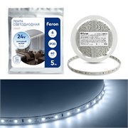 Лента светодиодная 60SMD(2835)/м 6Вт/м 24V 5000*8*1.22мм 6000К, LS500 41526