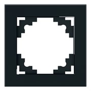 Рамка 1-местная, серия Катрин, GFR00-7001-05, черный 39518