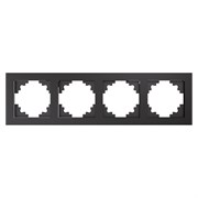 Рамка горизонтальная 4-местная, серия Катрин, GFR00-7004-06, графит 39542