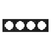 Рамка горизонтальная 4-местная, серия Катрин, GFR00-7004-05, черный 39521