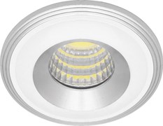 Драйвер Светильник встраиваемый светодиодный 3W, 210 Lm, 4000К, белый, хром, LN003 с  ом в комплекте 28776