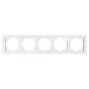 Рамка горизонтальная 5-местная, серия Катрин, GFR00-7005-01, белый 39637