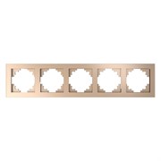 Рамка горизонтальная 5-местная, серия Катрин, GFR00-7005-02, шампань 39638