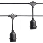 Гирлянда 230V 50 E27 черный, шаг 50cm, IP 65, 25м +1,5м шнур,  CL50-25-1 41866