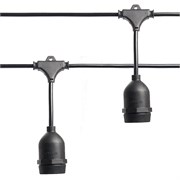 Гирлянда "Евро белт-лайт" на подвесах, 20 E27, шаг 50cm черный, 13м (3м сетевой шнур)  IP65, CL50-13 41826